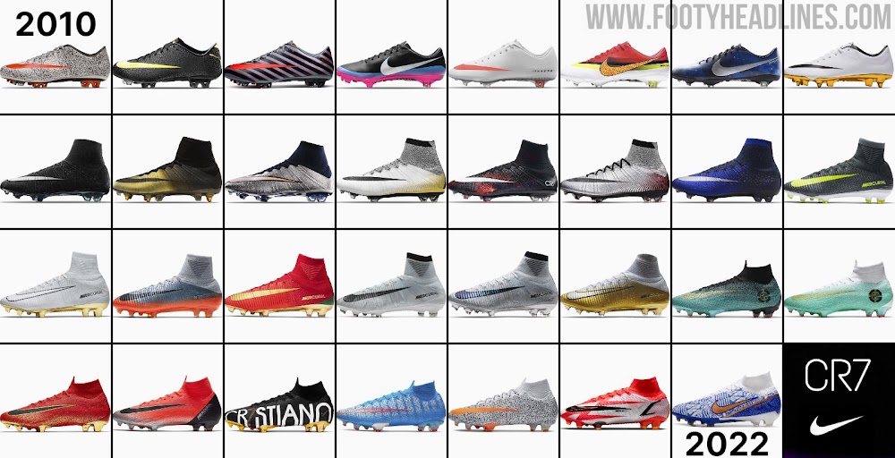 operación A fondo paralelo All 31 Nike Cristiano Ronaldo Signature Boots Ever Released - Footy  Headlines