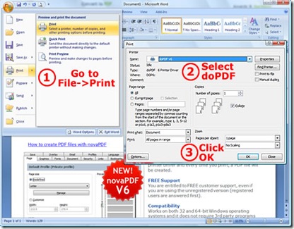 dopdf converter screenshot