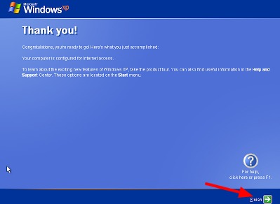setting windows xp di komputer selesai