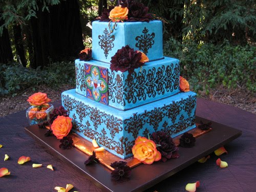 damask with tiffany blue wedding dress