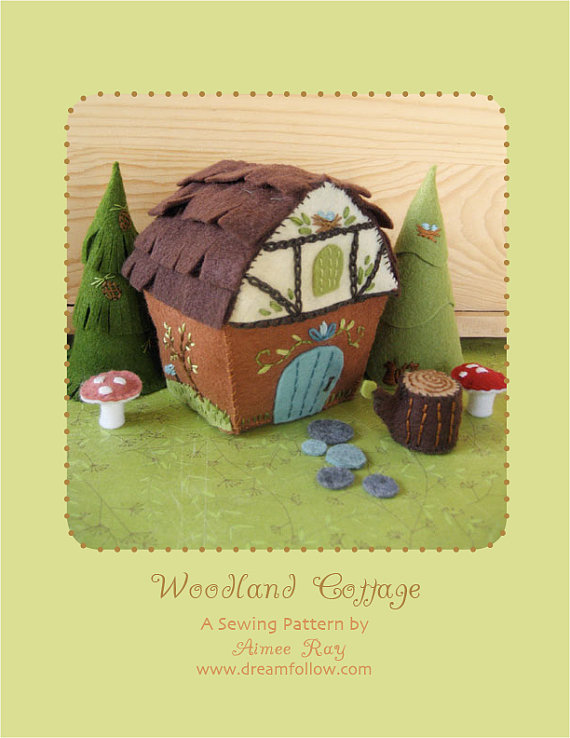 felt Woodland Cottage PDF pattern