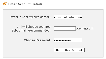 Setting domain ke Hostingan