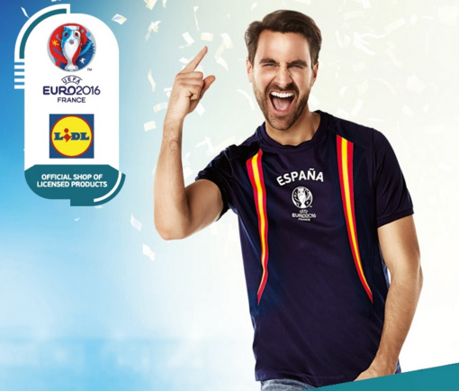 camisetas seguidores de la selección española de fútbol Eurocopa 2016 Lidl