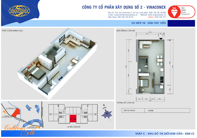 Căn hộ số 5 và 6 tòa C Kim Văn Kim Lũ