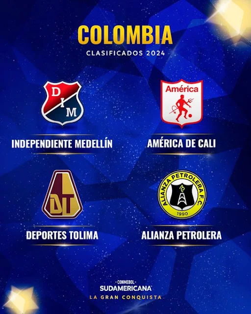 Equipos Clasificados a Copa Sudamericana 2024