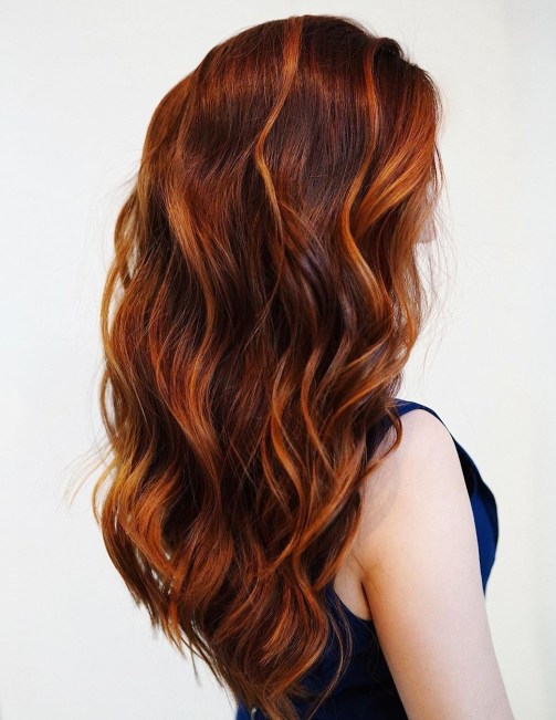 Beautiful dark red hair for women