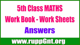 AP 5th  Class MATHS Work Book - Work Sheet Answers Download