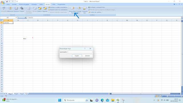 Desproteger hoja en Excel