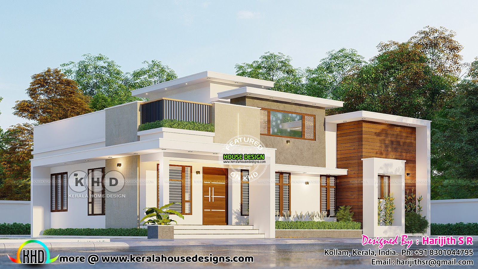 Modern Flat Roof 2 Bhk House