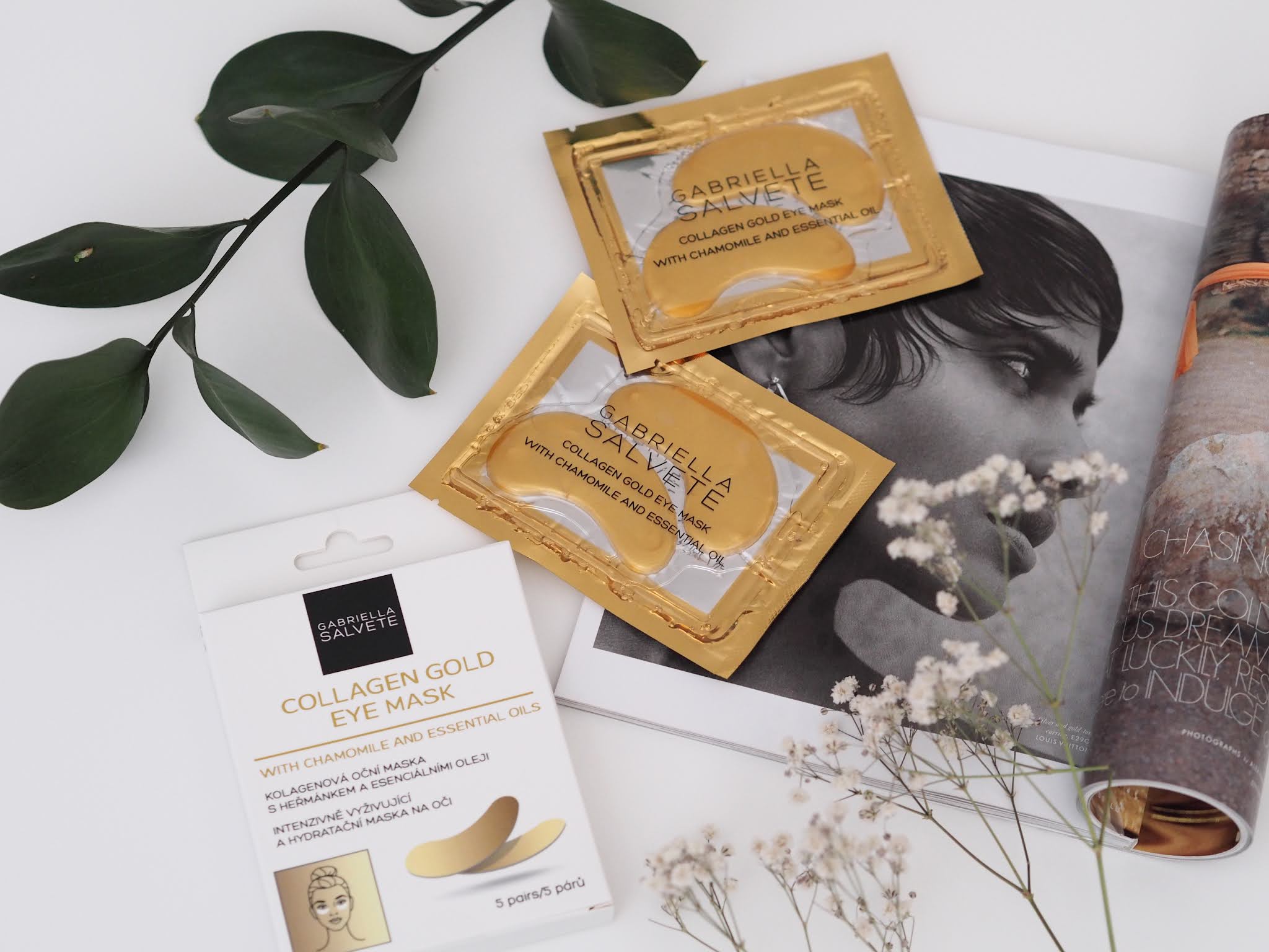 Gabriella Salvete Collagen Gold Eye Mask kolagénová maska na oči, redukcia opuchov, vyhladenie jemných vrások, recenzia