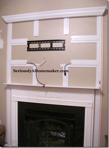 hiding TV cords in trim with wires