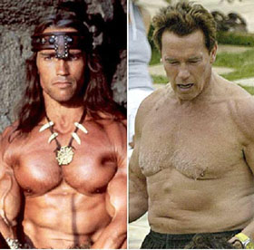 arnold schwarzenegger then and now