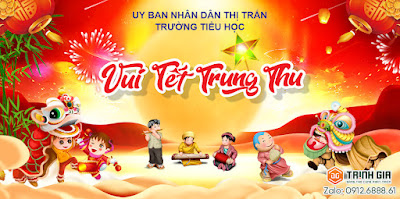 Mẫu phông in Backdrop Trung thu vector