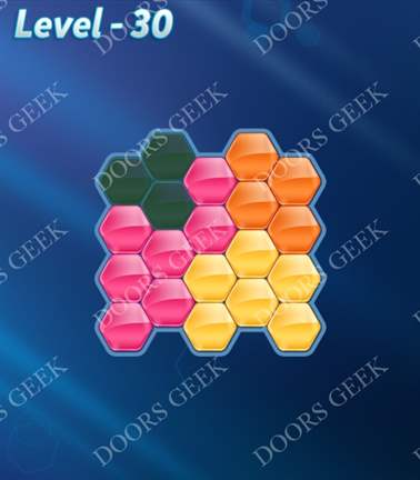 Block! Hexa Puzzle [Rainbow A] Level 30 Solution, Cheats, Walkthrough for android, iphone, ipad, ipod