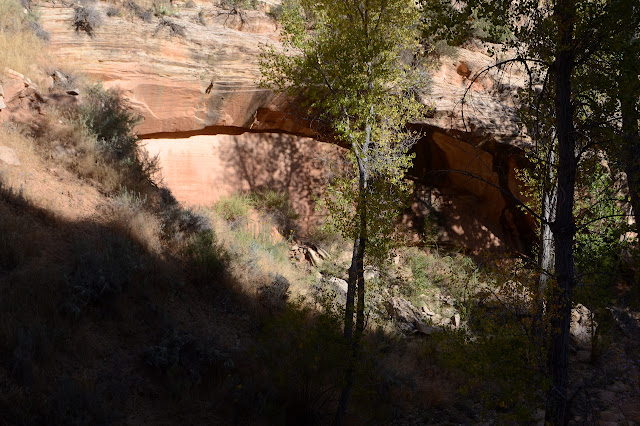 arch over a slant of rock