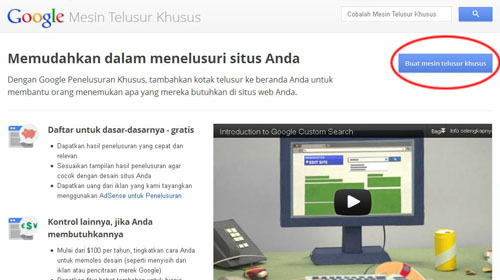 Cara Membuat Google Custom Search Engine Sendiri