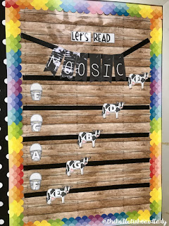 Be inspired by this farmhouse themed music room.  Rustic decor and bold accents help set this music classroom up for optimal learning.  Bulletin boards, flexible seating, organization ideas and more!