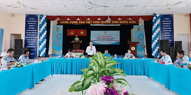Quang cảnh hội nghị giao ban hoạt động Công đoàn Cụm thi đua 2. (Ảnh Đ. Long)