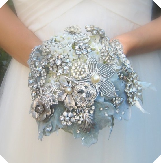 Rhinestone Brooch Bridal Bouquets
