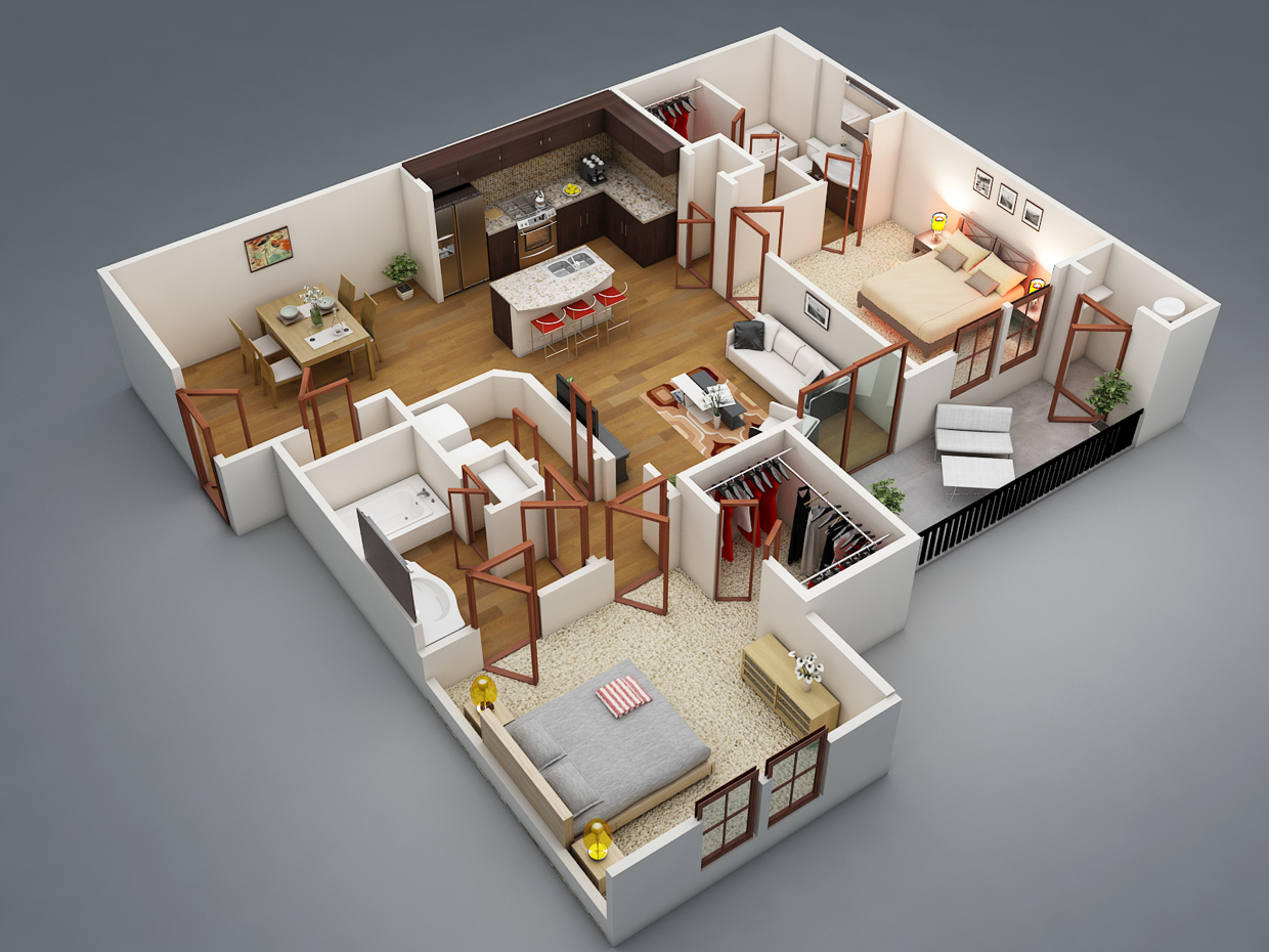 50 Desain Interior Rumah 3 Dimensi