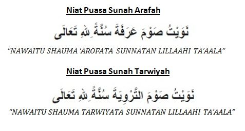 Bacaan Doa Niat Puasa Sunah Tarwiyah Dan Arafah Sebelum 