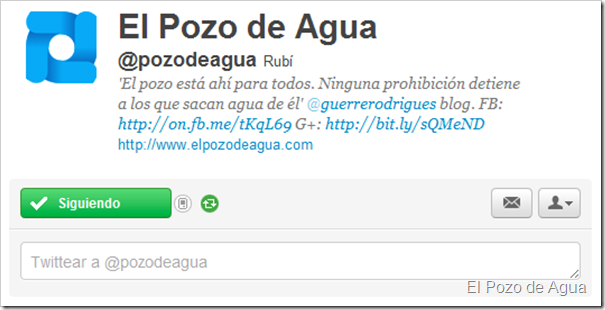 El Pozo de Agua en Twitter (@pozodeagua)