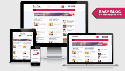 Easy Blog - Responsive and SEO Blogger Template - Responsive Blogger Template