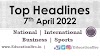 Top Headlines 7th April 2022: EducationBro