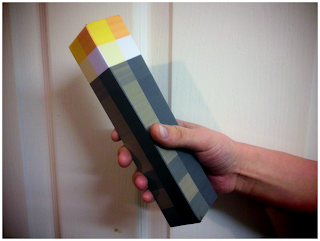 Minecraft papercraft cut out, printable torch