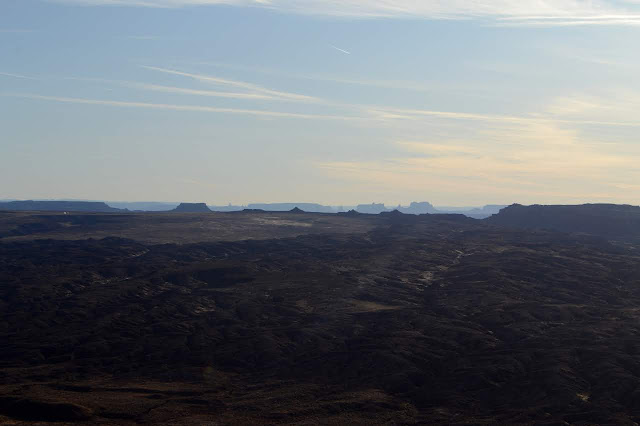 monuments in the distance