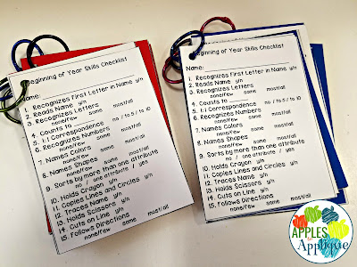 Keeping Organized with Two Half Day Classes. Color coded skills checklists. | Apples to Applique