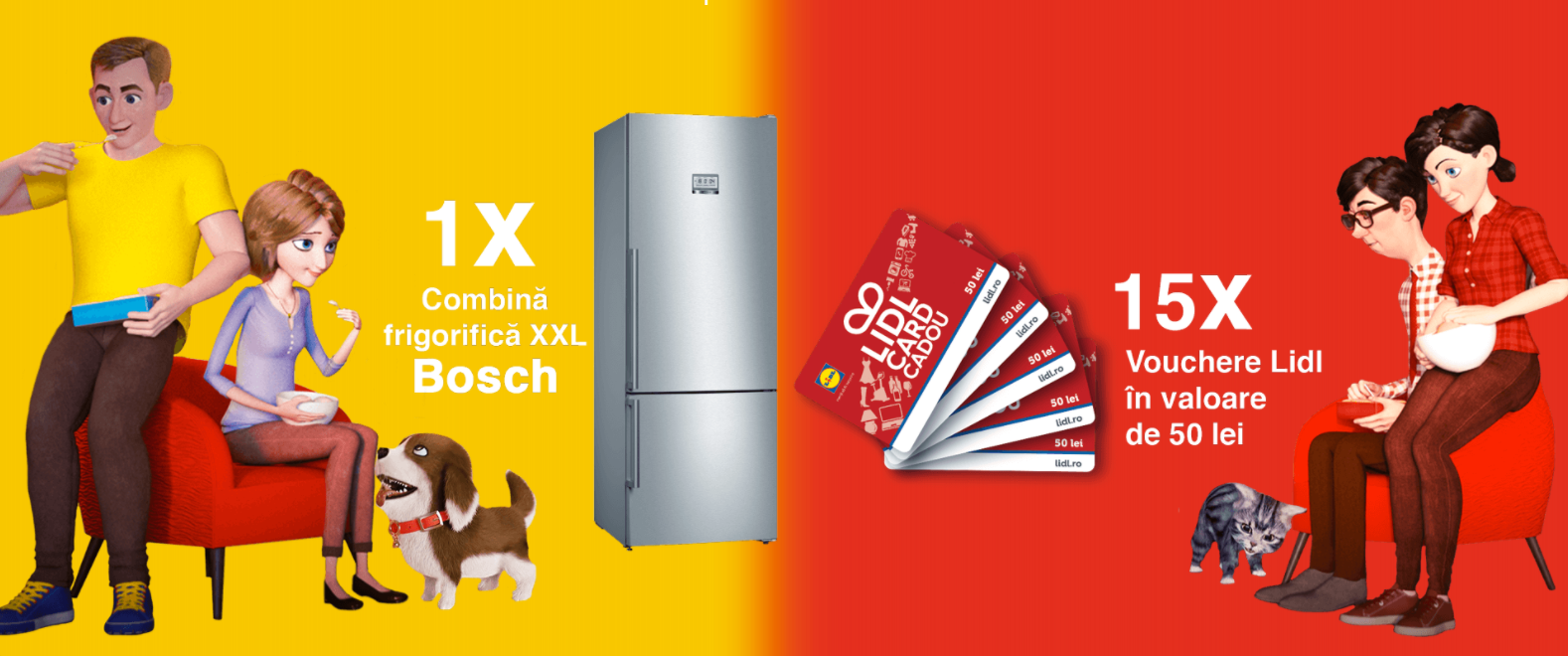 Concurs  - Castiga o combina frigorifica XXL Bosch - lidl - concursuri - online