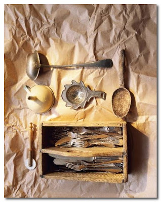 vintage cutlery display