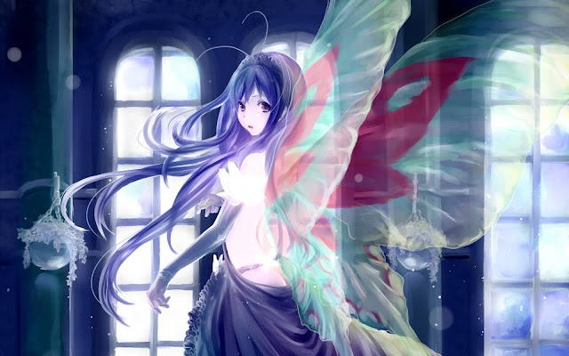   Accel World Kuroyukihime | Anime | wallpaper | Girl | Butterfly Wings female anime hd wallpaper desktop pc background 0011.