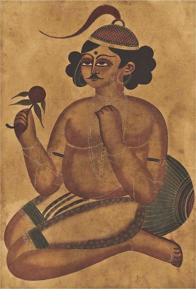 Kalighat Paintings - Late 19th or Early 20th Century, Bengal, India