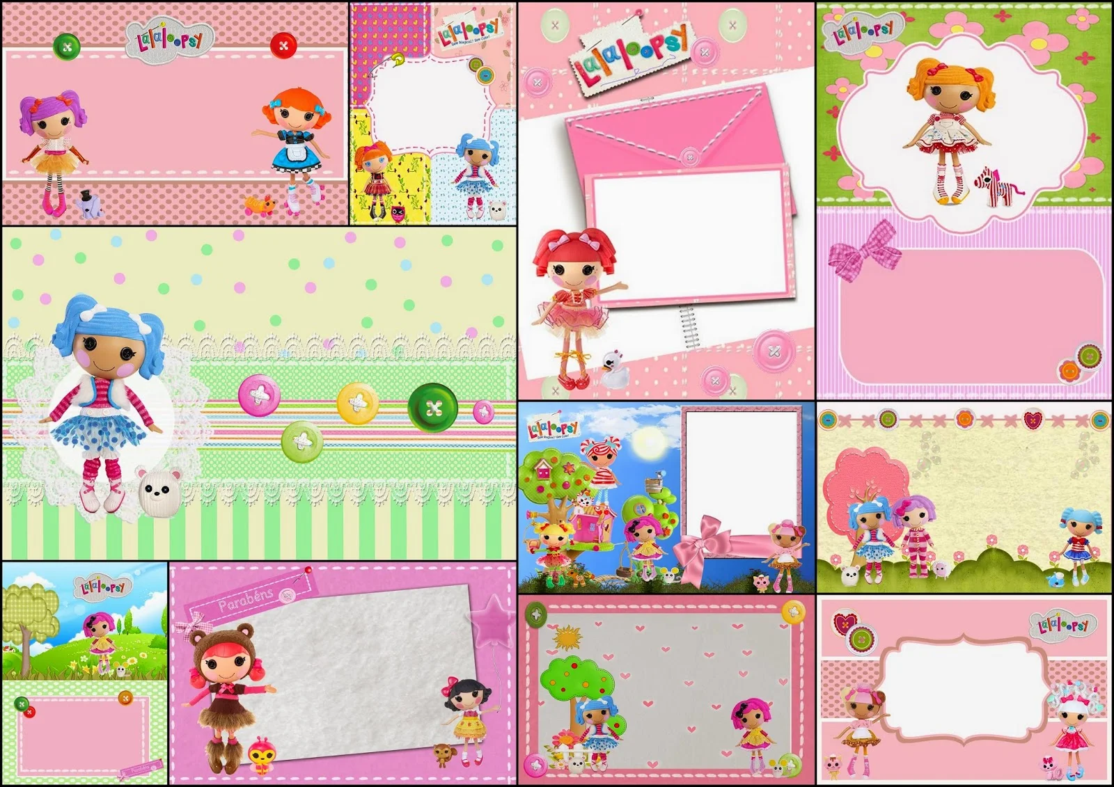 Lalaloopsy: Invitaciones para Imprimir Gratis. 