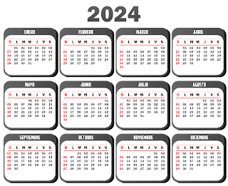 calendario 2024 png color negro