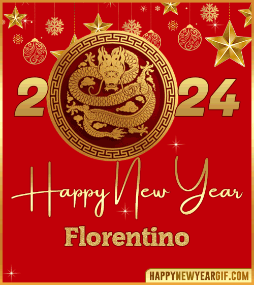 Happy New Year 2024 gif wishes Dragon Florentino