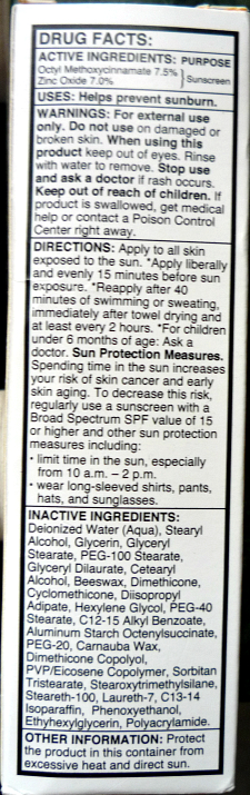 OZ Naturals Age Defying Solar Shield SPF30 review: ingredients