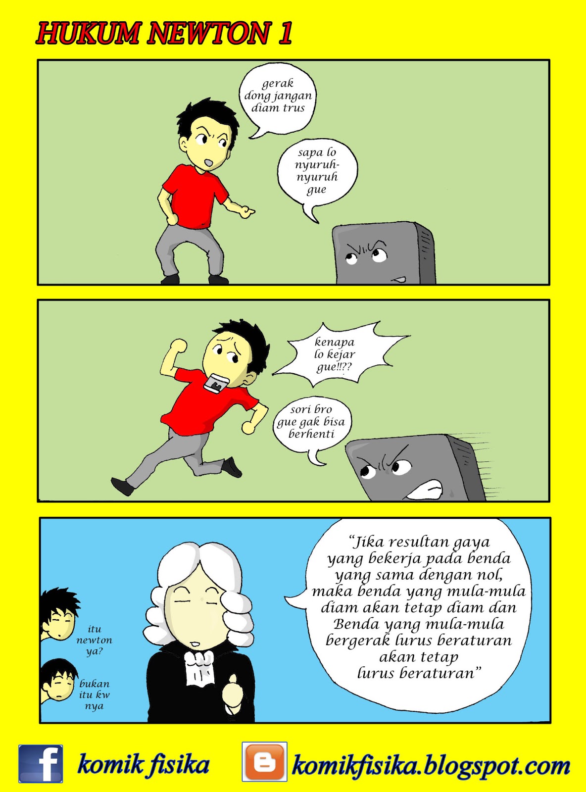 KOMIK FISIKA: Hukum Newton I