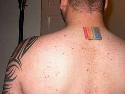 barcode tattoo on neck. girlfriend arcode tattoo neck,