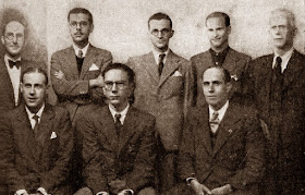 Ajedrecistas participantes en el Torneo Nacional de Ajedrez Fiestas del Pilar Zaragoza 1942