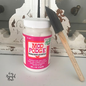 jar Mod Podge Sparkle sponge brush shadow box craft supplies