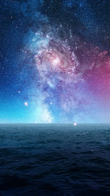 Papel de Parede Grátis Celular Galáxia No Mar