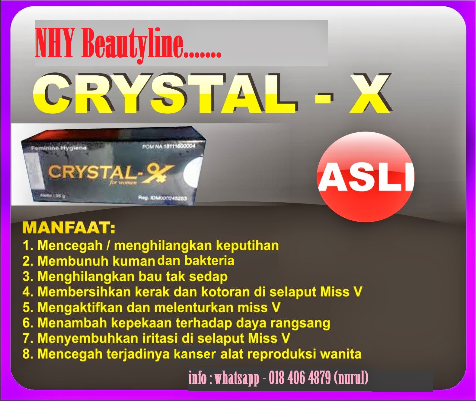 NHY Beautyline: CRYSTAL-X MALAYSIA