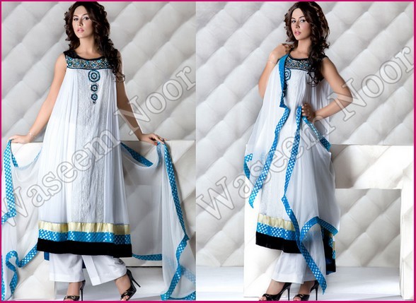Best Waseem Noor Half-formal Girls Dresses Collection 2013