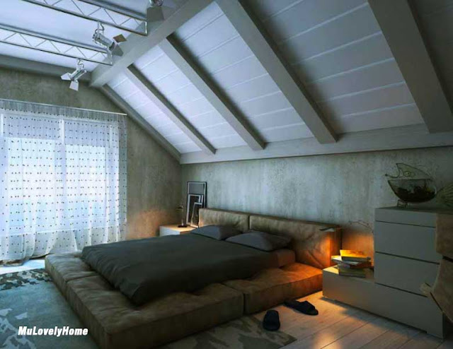 Bed Under Sloped Ceiling