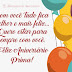 Mensagem de Aniversário para Prima com Balões