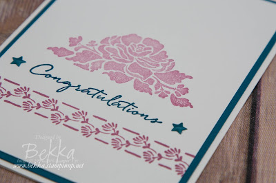 Stylish Floral Congratulations Card featuring the Floral Phrases Stamp Set from Stampin' Up! UK - buy Stampin' Up! UK here.  Join Stampin' Up! UK here.