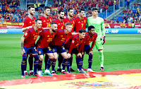 SELECCIÓN DE ESPAÑA. Temporada 2022-23. Laporte, Rodri, Nacho, Mikel Merino, Morata, Kepa. Iago Aspas, Carvajal, Dani Olmo, Gavi y Balde. SELECCIÓN DE ESPAÑA 3 SELECCIÓN DE NORUEGA 0 Sábado 25/03/2023, 20:45 horas. XVII Eurocopa de fútbol 2024, fase de clasificación, Grupo A, jornada 1. Málaga, España, estadio de La Rosaleda: 29.214 espectadores. GOLES: ⚽1-0: 13’, Dani Olmo. ⚽2-0: 83’, Joselu. ⚽85’, Joselu.